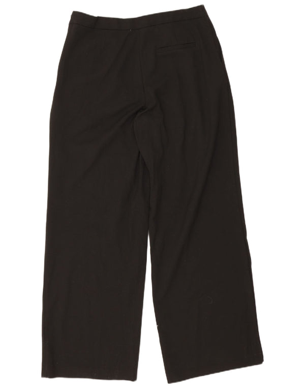 Zara Womens Wide Leg Chino Trousers Large W30 L30 Black