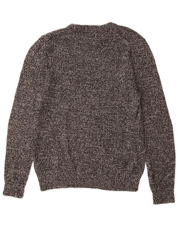 Calvin Klein Jeans Mens Graphic Crew Neck Jumper Sweater Large Grey Flecked