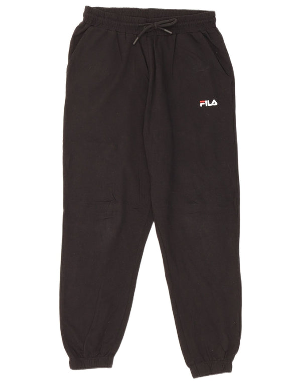 Fila Womens Tracksuit Trousers Joggers UK 10 Small Black Cotton