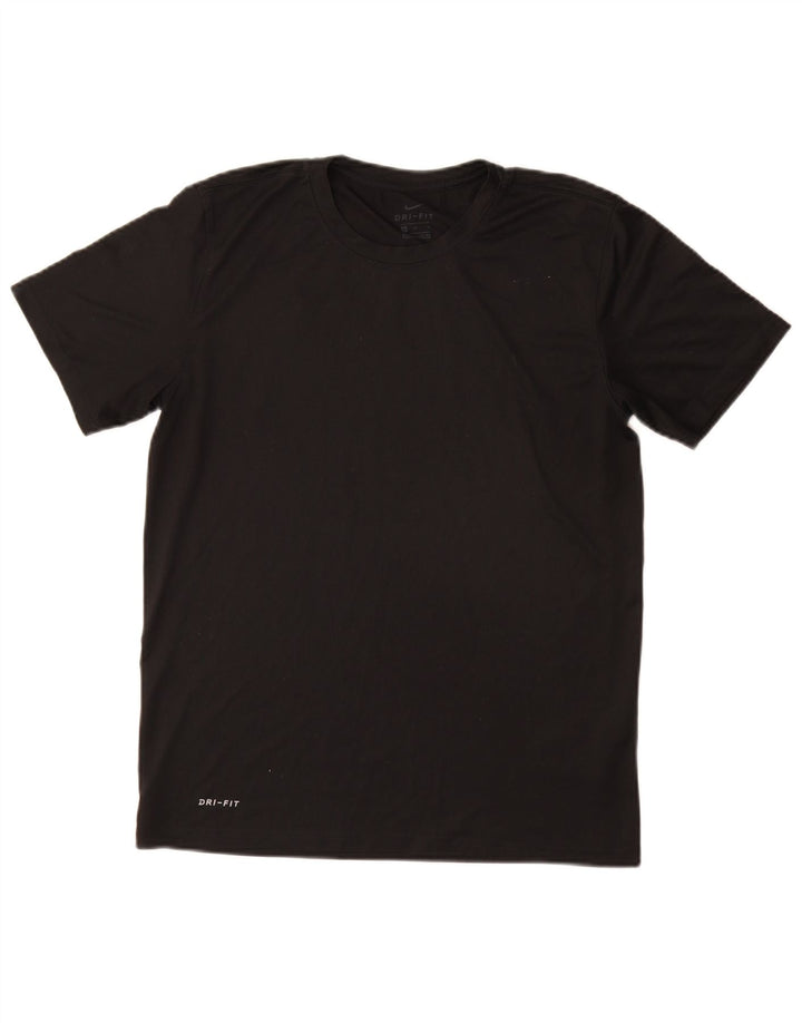 Nike Mens Dri Fit T-Shirt Top Medium Black Polyester