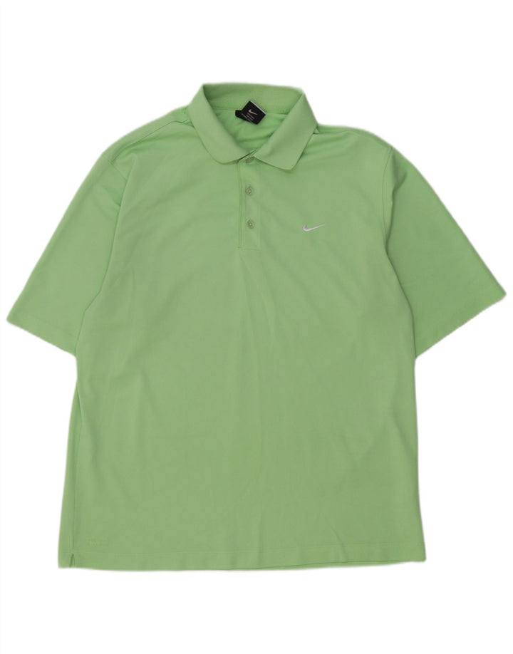 Nike Mens Polo Shirt UK 42/44 Large Green Polyester