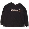 Reebok Mens Graphic Sweatshirt Jumper XL Black