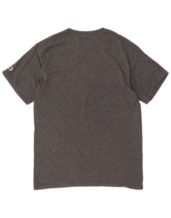 Champion Mens Graphic T-Shirt Top Medium Grey