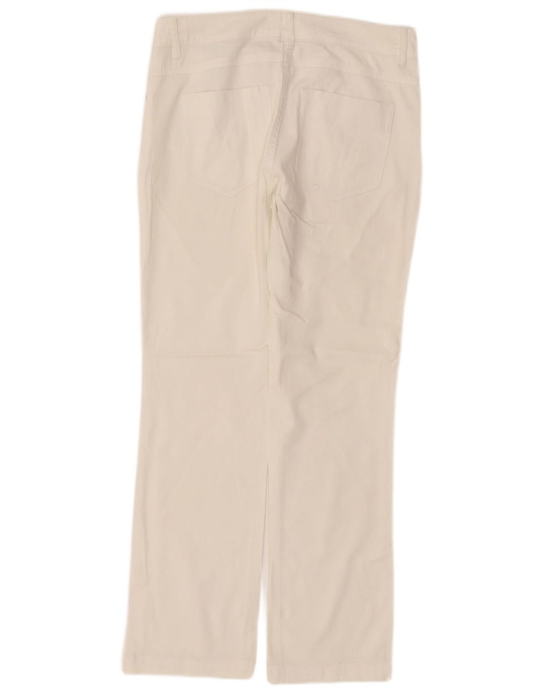 Benetton Womens Straight Casual Trousers W30 L28 White