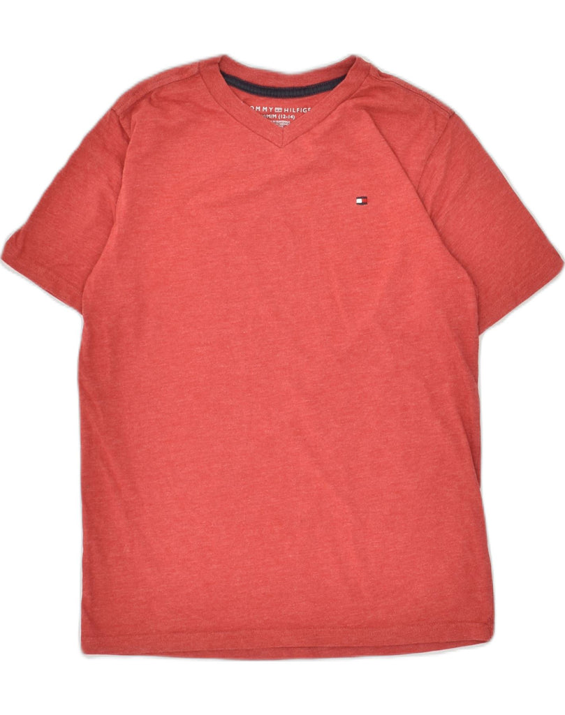 TOMMY HILFIGER Boys T-Shirt Top 12-13 Years Medium  Red Cotton | Vintage Tommy Hilfiger | Thrift | Second-Hand Tommy Hilfiger | Used Clothing | Messina Hembry 