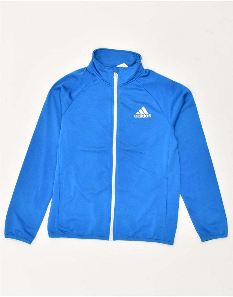 ADIDAS Boys Tracksuit Top Jacket 11-12 Years Blue Polyester | Vintage Adidas | Thrift | Second-Hand Adidas | Used Clothing | Messina Hembry 