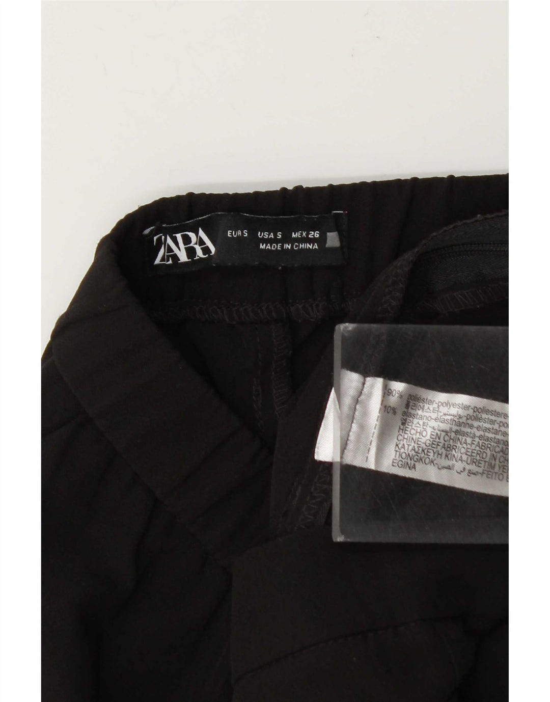 Zara Womens Bootcut Casual Trousers Small W26 L26 Black Polyester