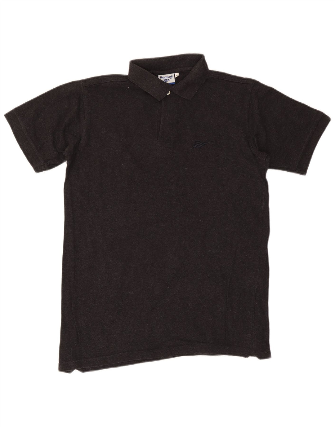 REEBOK Mens Polo Shirt Medium Grey Cotton
