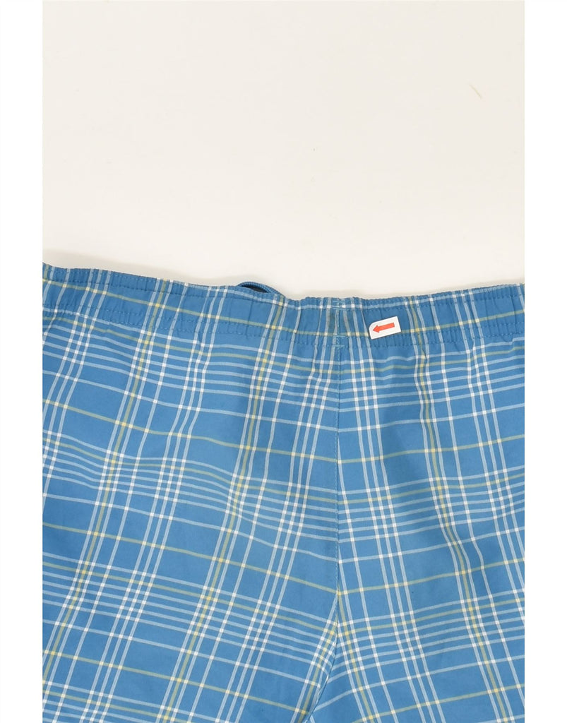 REEBOK Mens Sport Shorts XS Blue Check Polyester | Vintage Reebok | Thrift | Second-Hand Reebok | Used Clothing | Messina Hembry 