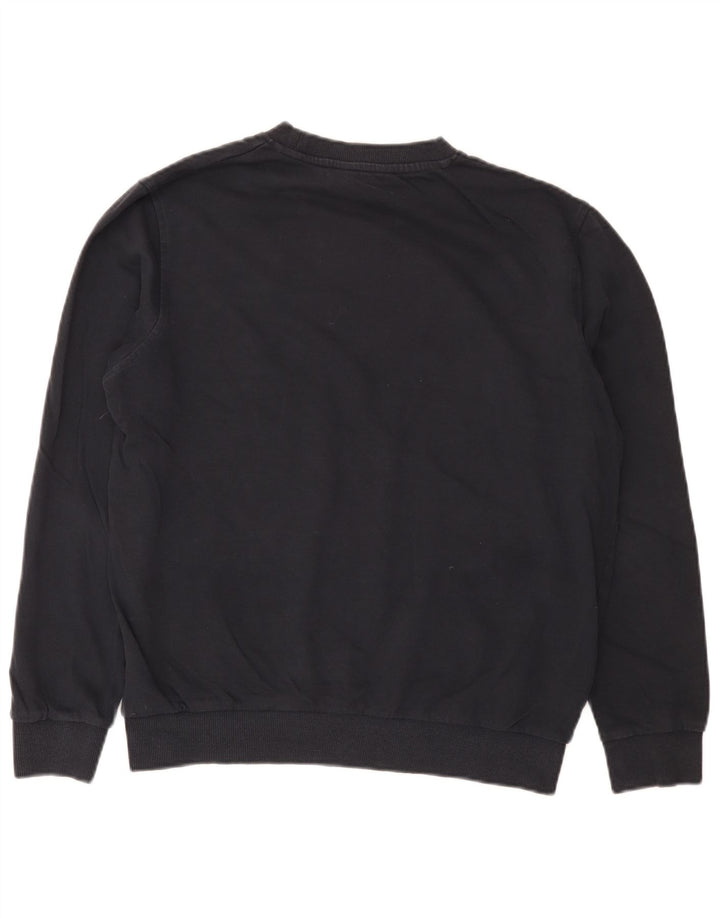 Ben Sherman Mens Graphic Sweatshirt Jumper Medium Navy Blue Colourblock