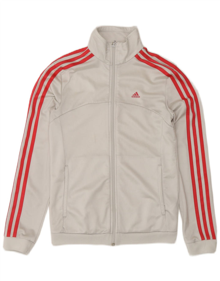 Adidas Womens Tracksuit Top Jacket UK 4/6 XS White Polyester
