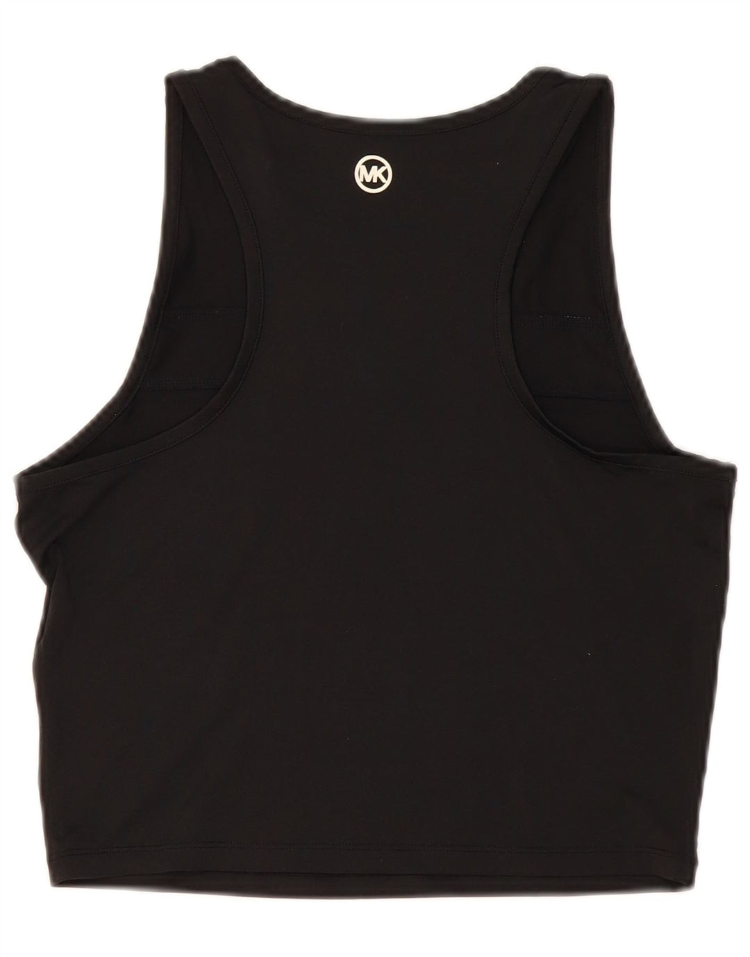 MICHAEL KORS Womens Crop Top UK 12 Medium Black Polyester