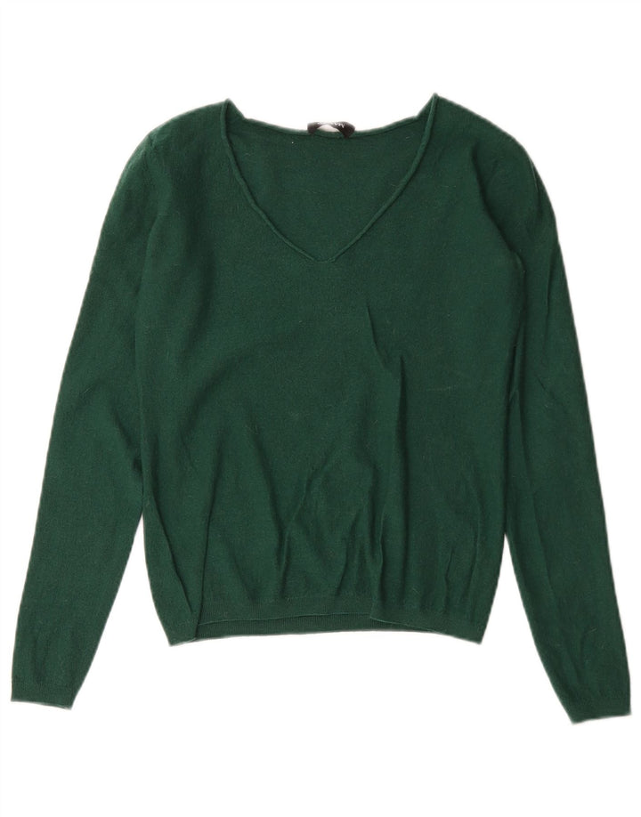 Max & Co. Womens V-Neck Jumper Sweater UK 10 Small Green