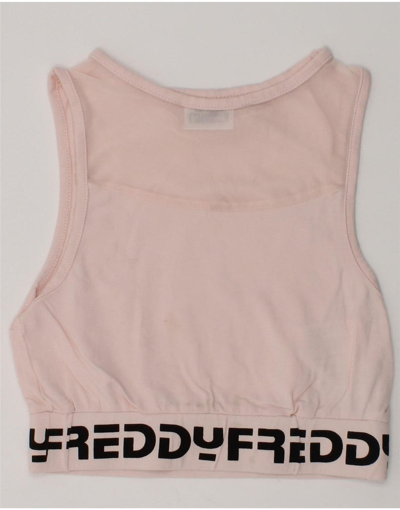 FREDDY Girls Graphic Vest Top 7-8 Years Pink Cotton | Vintage Freddy | Thrift | Second-Hand Freddy | Used Clothing | Messina Hembry 