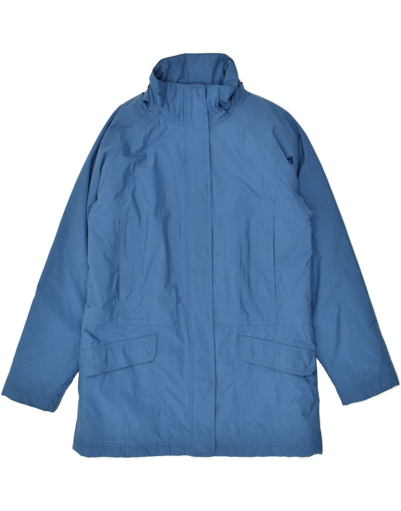 L.L.BEAN Womens Windbreaker Coat UK 14 Medium Blue Polyester | Vintage L.L.Bean | Thrift | Second-Hand L.L.Bean | Used Clothing | Messina Hembry 