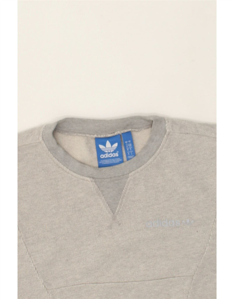 ADIDAS Mens Sweatshirt Jumper Small Grey Cotton | Vintage Adidas | Thrift | Second-Hand Adidas | Used Clothing | Messina Hembry 