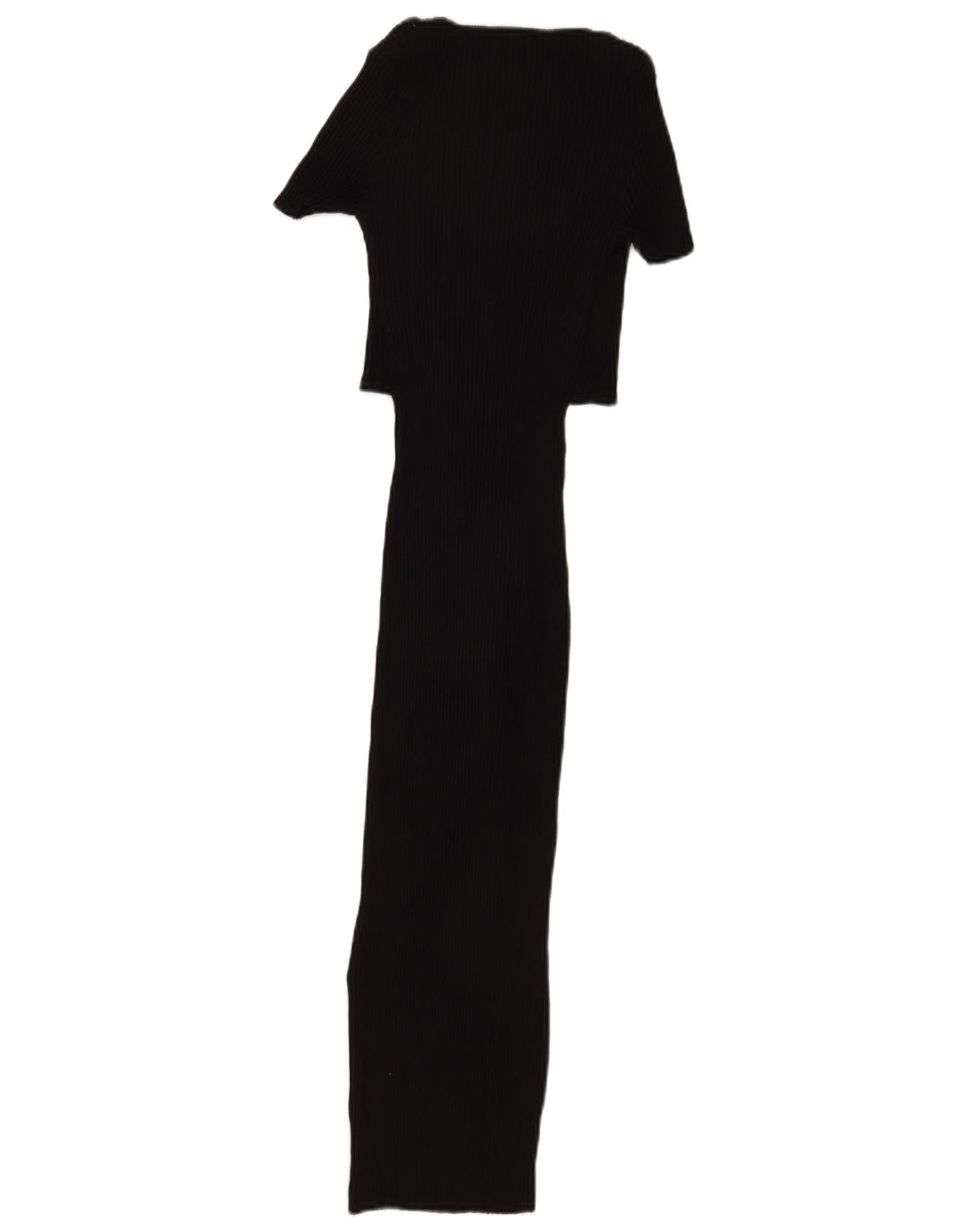 Zara Womens Maxi Dress UK 12 Medium Black Cotton