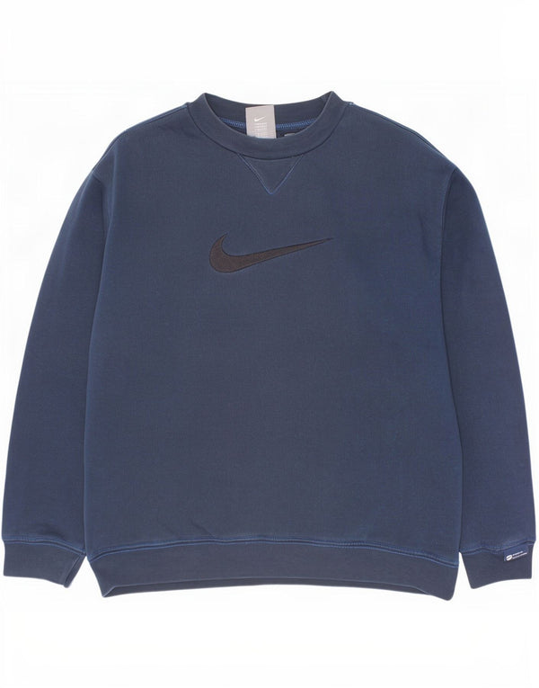 Nike Boys Graphic Sweatshirt Jumper 10-11 Years Medium Navy Blue