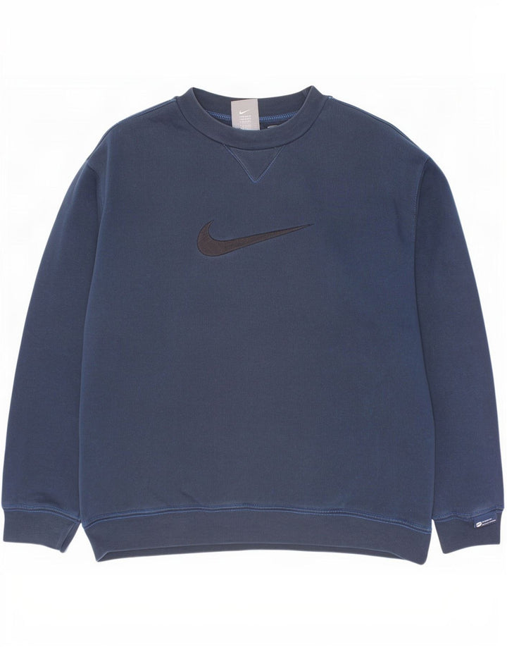 Nike Boys Graphic Sweatshirt Jumper 10-11 Years Medium Navy Blue