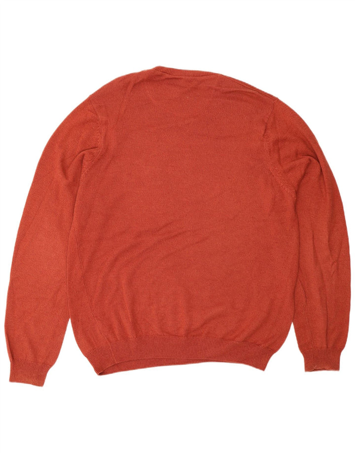 Marks & Spencer Mens Regular Fit Crew Neck Jumper Sweater Medium Orange