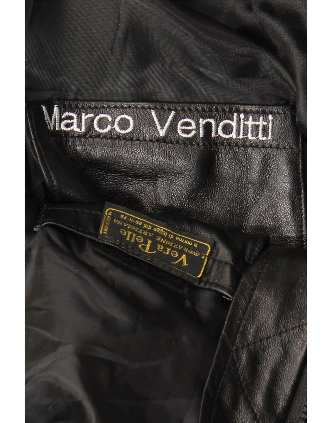 VINTAGE Mens Leather Jacket UK 36 Small Black Leather