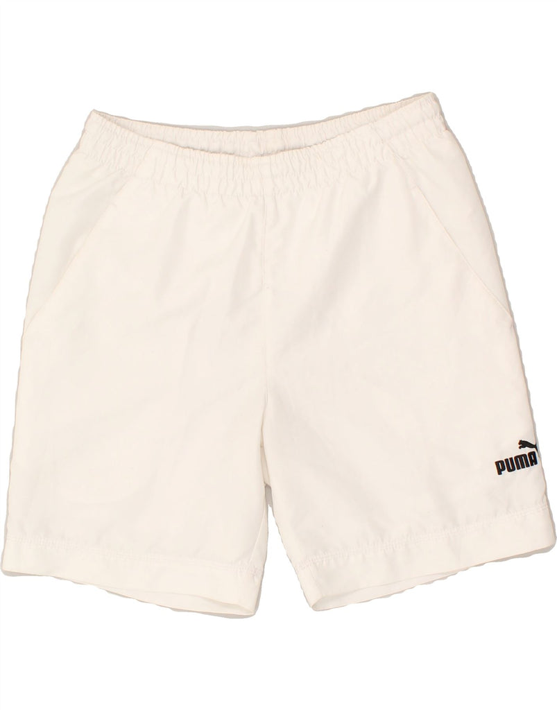 PUMA Mens Sport Shorts XS White | Vintage Puma | Thrift | Second-Hand Puma | Used Clothing | Messina Hembry 