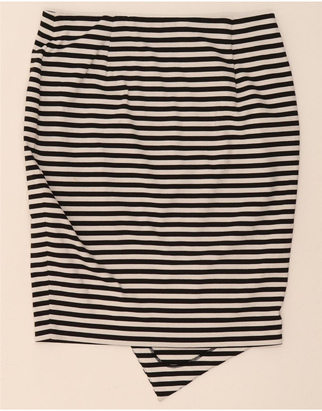 Marks & Spencer Womens Asymmetrical Skirt UK 14 Large W34 Black Striped