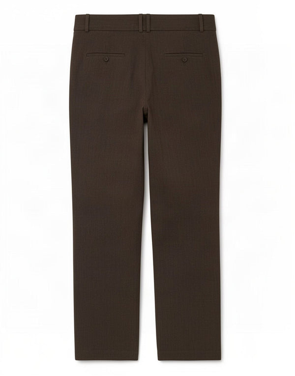 Zara Womens Straight Casual Trousers EU 44 XL W34 L33 Brown Polyester