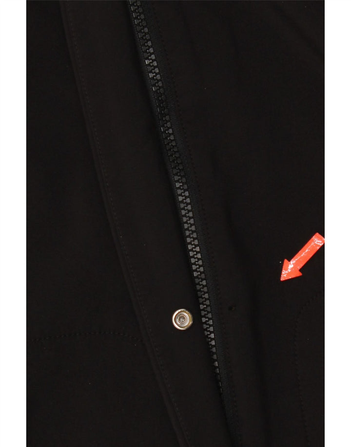 Think Pink Womens Parka Jacket UK 10 Small Black Polyamide