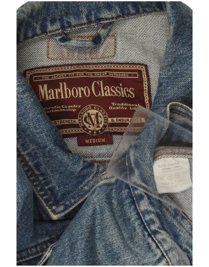Marlboro Classics Mens Denim Jacket UK 38 Medium Blue Cotton