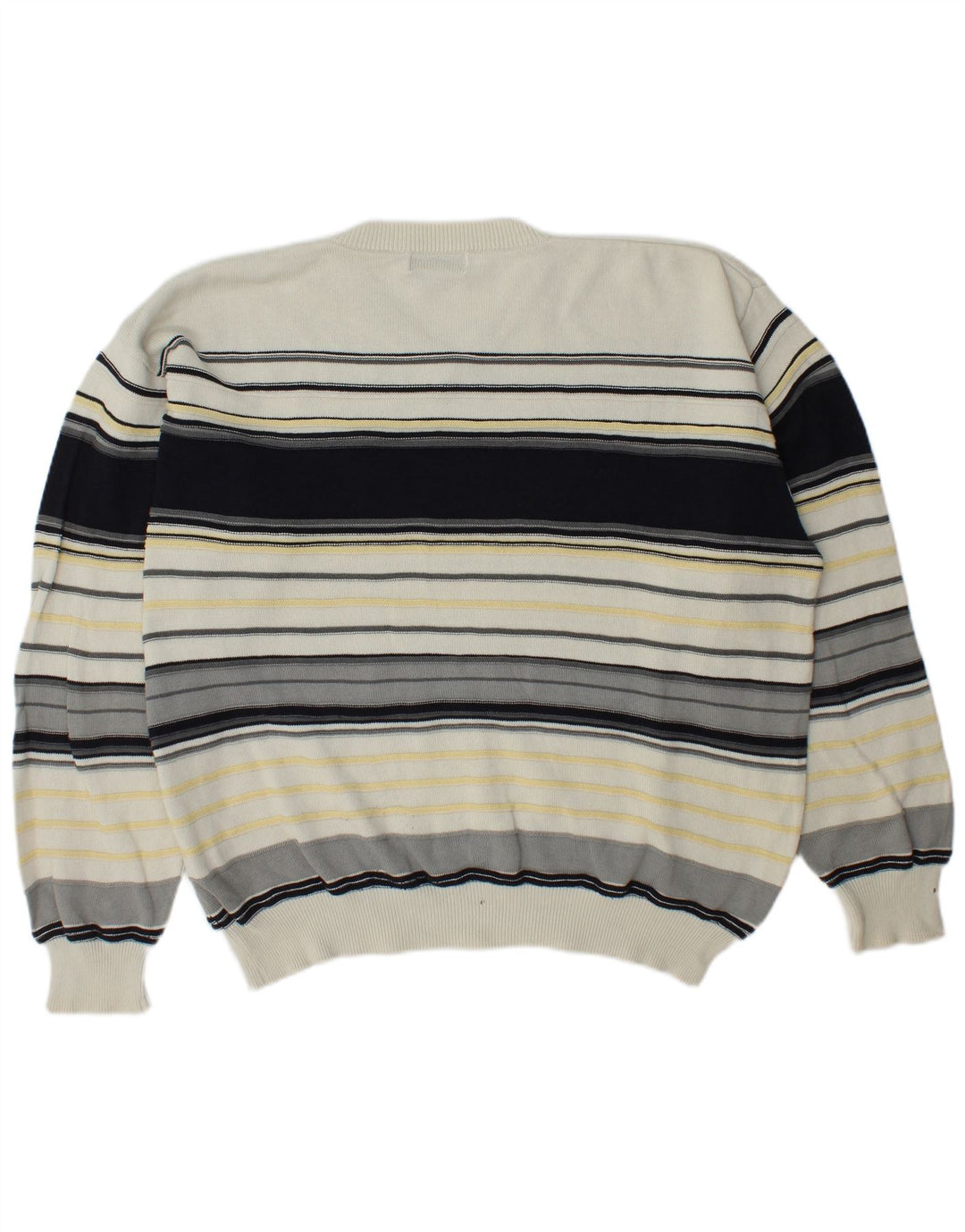 Paul R. Smith Mens V-Neck Jumper Sweater Large Multicoloured Striped Cotton