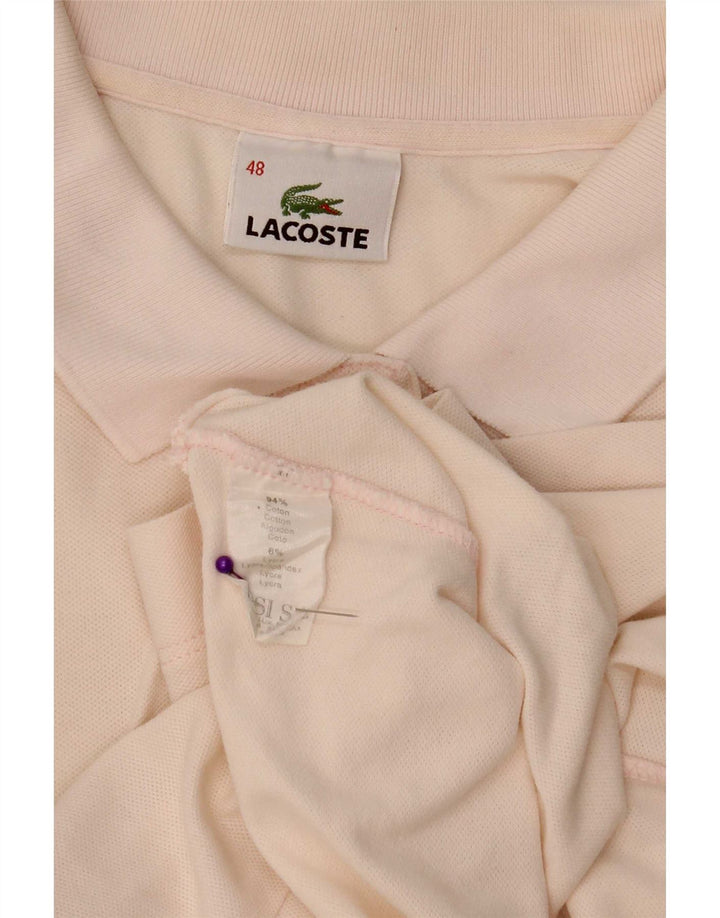Lacoste Womens Polo Shirt Size 48 XL Pink Cotton