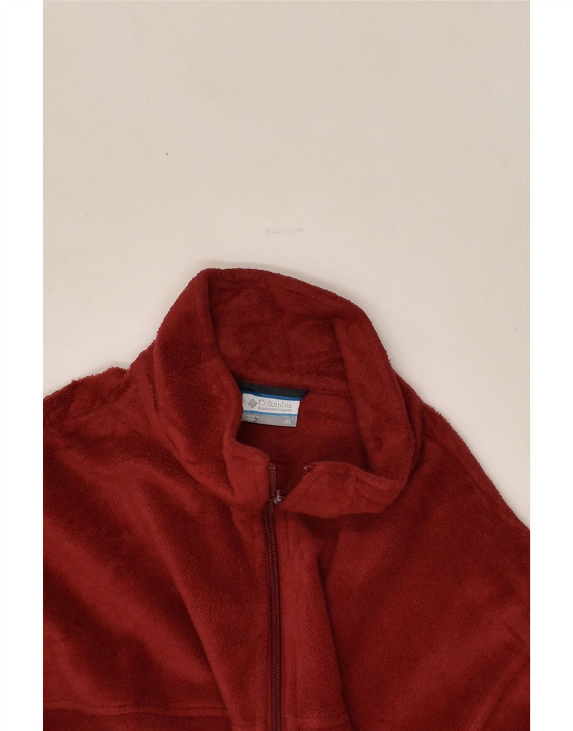 COLUMBIA Womens Fleece Jacket UK 18 XL Maroon Polyester | Vintage Columbia | Thrift | Second-Hand Columbia | Used Clothing | Messina Hembry 