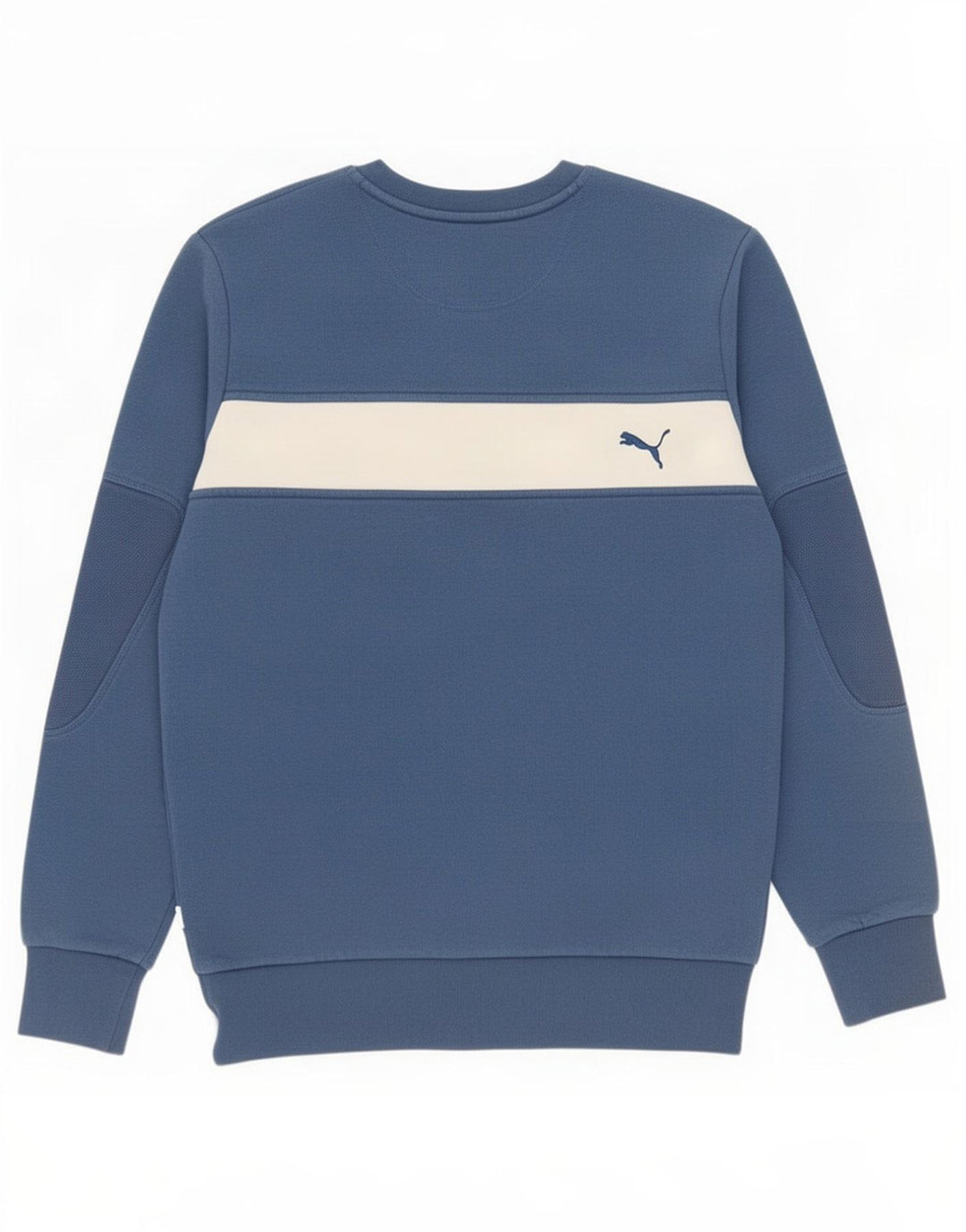 Puma Mens Graphic Sweatshirt Jumper Small Blue Colourblock