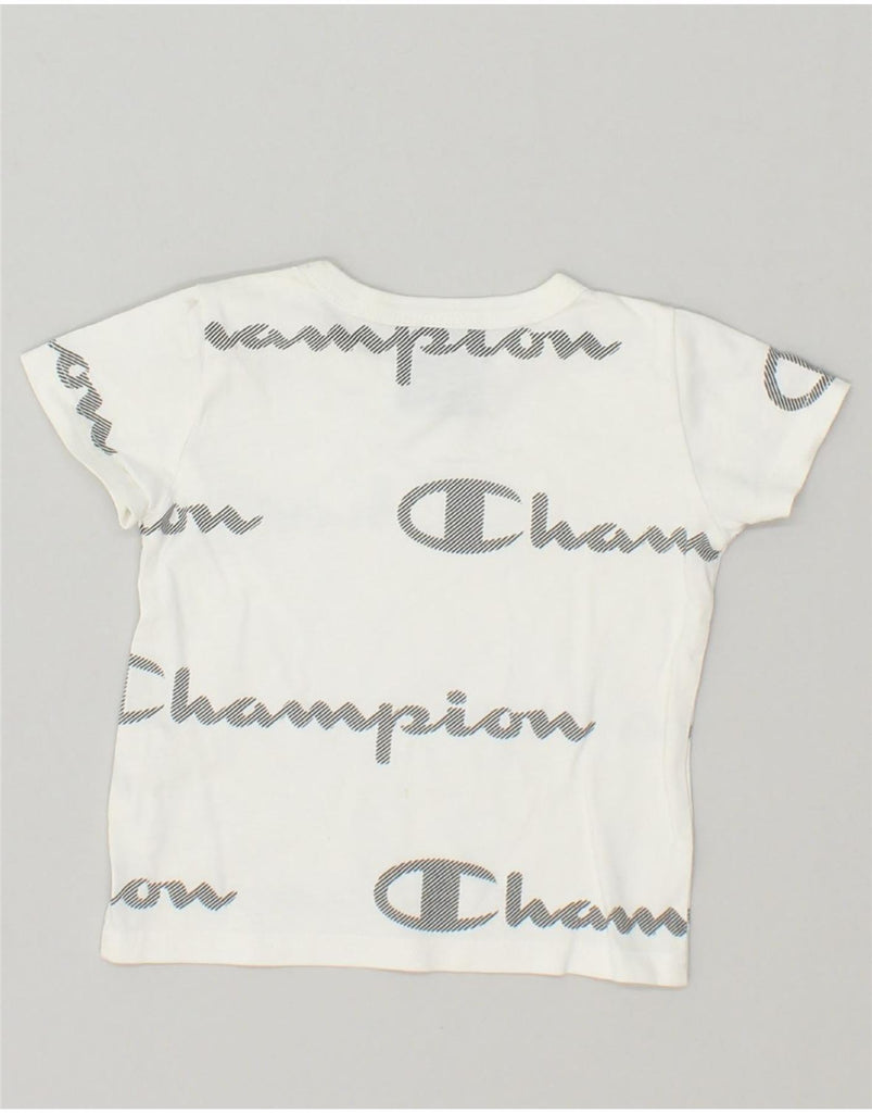 CHAMPION Baby Boys Graphic T-Shirt Top 6-9 Months XS White Cotton | Vintage Champion | Thrift | Second-Hand Champion | Used Clothing | Messina Hembry 