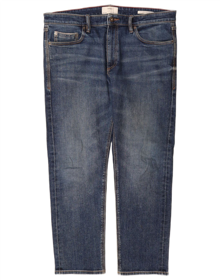 Marks & Spencer Mens Slim Jeans W36 L29 Blue Cotton