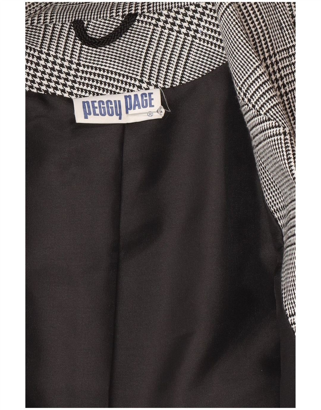 Peggy Page Womens Blazer Jacket UK 14 Large Grey Houndstooth