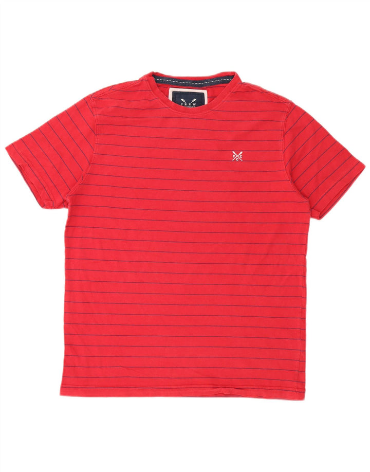 Crew Clothing Mens T-Shirt Top Medium Red Striped Cotton