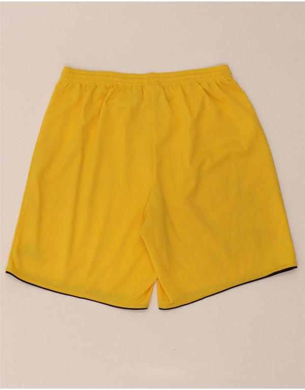 Adidas Mens Climalite Graphic Sport Shorts Medium  Yellow Polyester