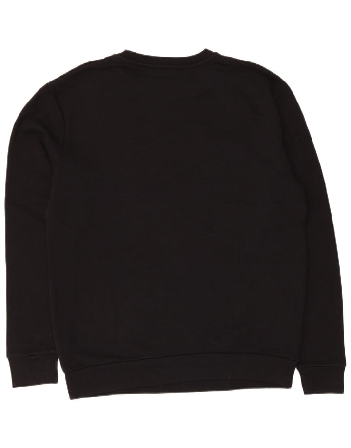 Zara Mens Sweatshirt Jumper Large Black Colourblock Cotton