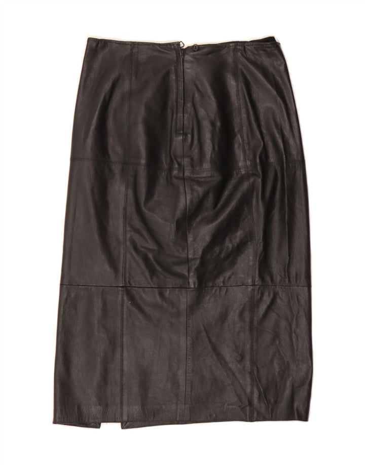 VINTAGE Womens Leather Skirt W28 Medium  Black Vintage Vintage and Second-Hand Vintage from Messina Hembry 