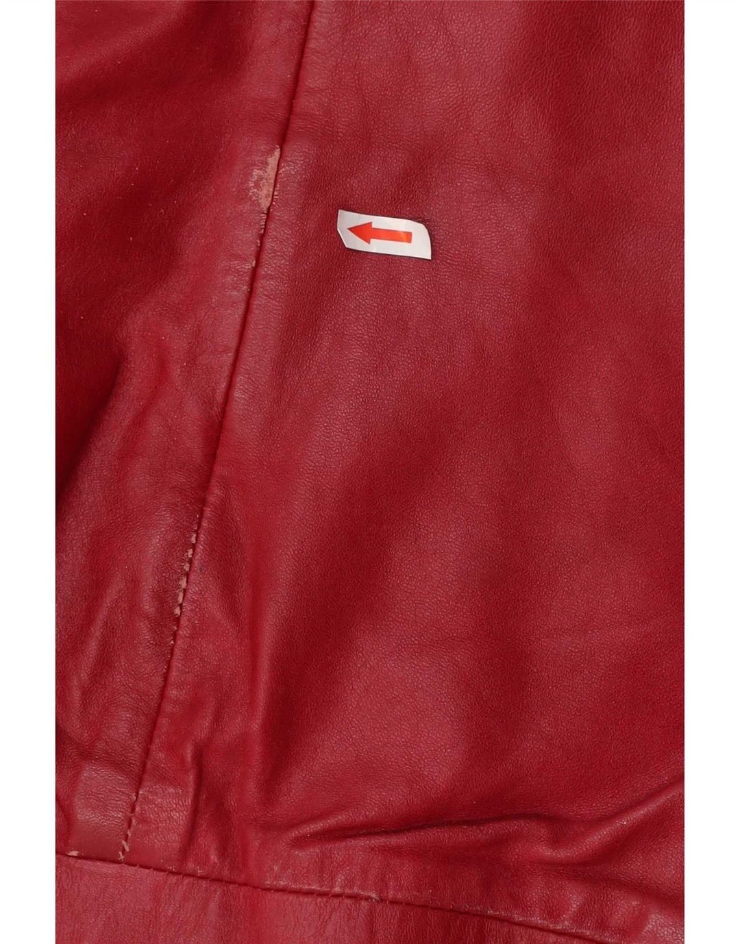 Vintage Womens Leather Bomber Jacket IT 46 Large Red