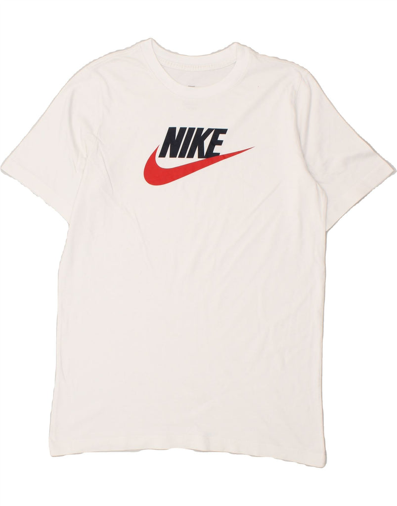 NIKE Boys Graphic T-Shirt Top 13-14 Years XL White Cotton | Vintage Nike | Thrift | Second-Hand Nike | Used Clothing | Messina Hembry 