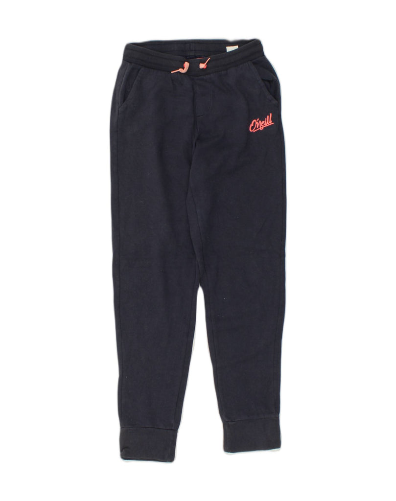 O'NEILL Womens Tracksuit Trousers Joggers UK 12 Medium Black Cotton | Vintage O'Neill | Thrift | Second-Hand O'Neill | Used Clothing | Messina Hembry 