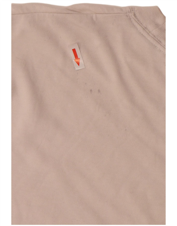 Nike Mens Swoosh Graphic T-Shirt Top Medium White Cotton