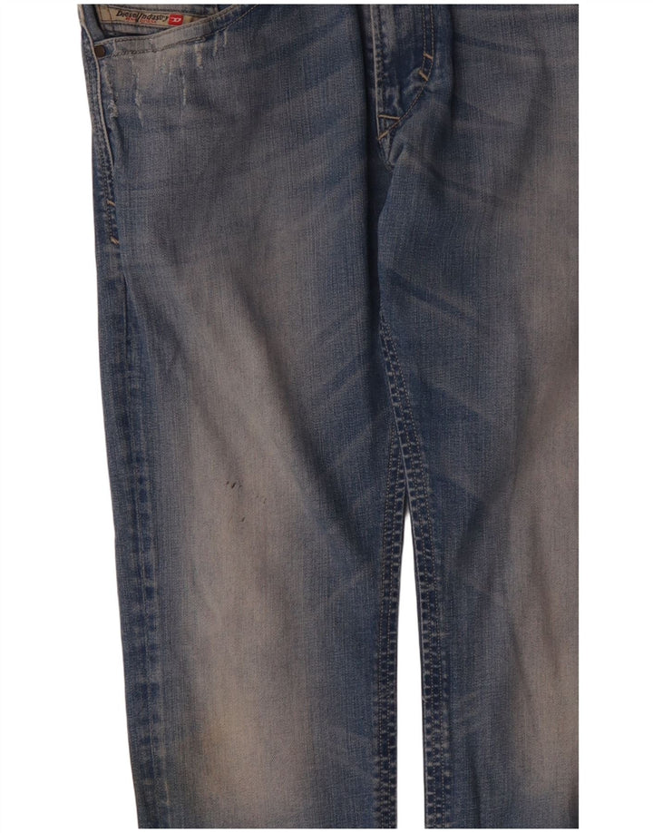 Diesel Mens Thavar Slim Jeans W34 L32 Blue Cotton