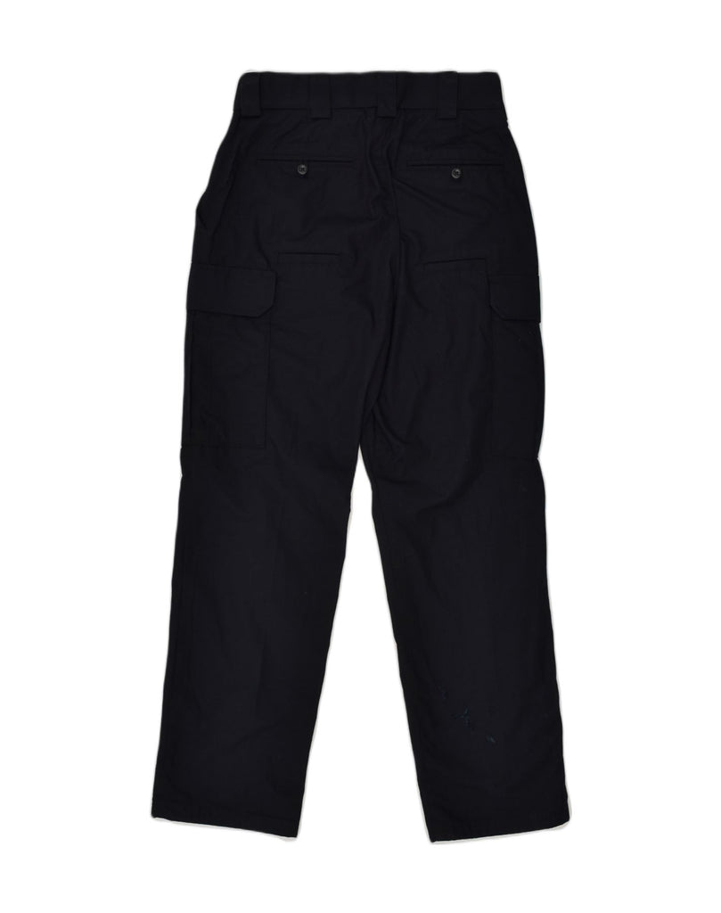 VINTAGE Mens Straight Cargo Trousers W30 L31  Navy Blue Polyester | Vintage Vintage | Thrift | Second-Hand Vintage | Used Clothing | Messina Hembry 