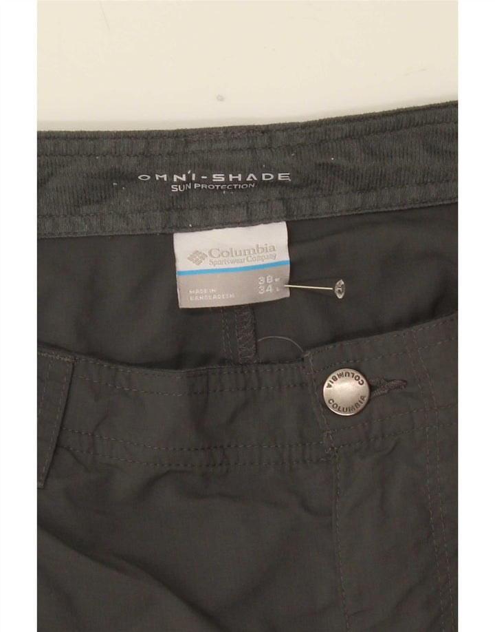 Columbia Mens Omni-Shield Cargo Shorts W38 XL Khaki Nylon