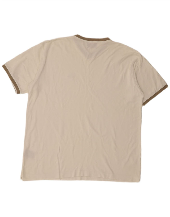 Kappa Mens T-Shirt Top 2XL White Cotton