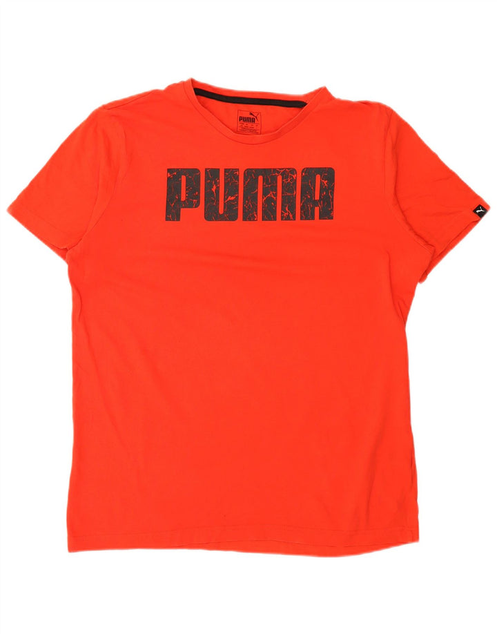 PUMA Mens Graphic T-Shirt Top Large Red Cotton